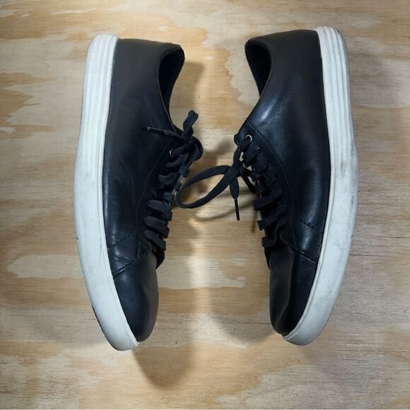 Cole Haan Grand OS Black Leather Sneakers Men’s Size 9 - Picture 3 of 6